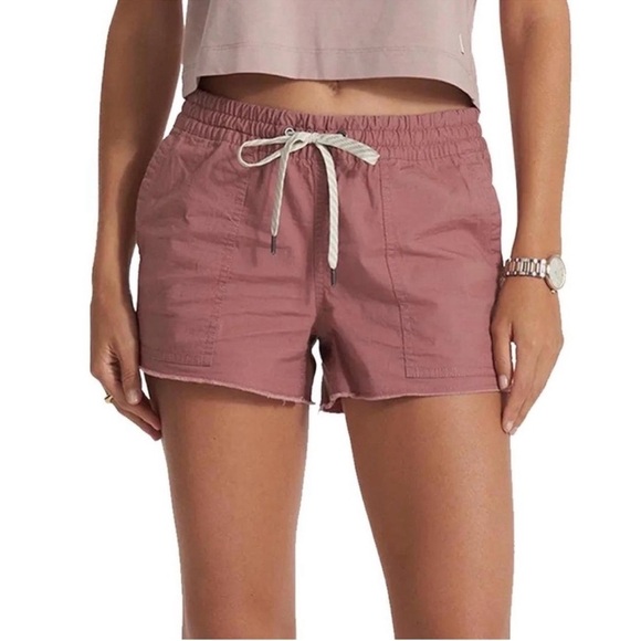 Vuori Pants - Vuori Mauve Vintage Ripstop Shorts Womens Pull On Elastic Waist
